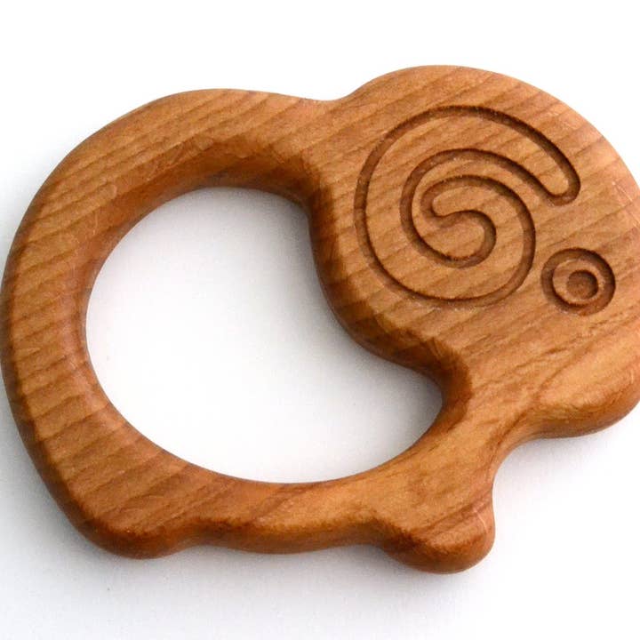 Mordedor de madera orgánica oveja para venta al por mayor de PoppyBabyCo