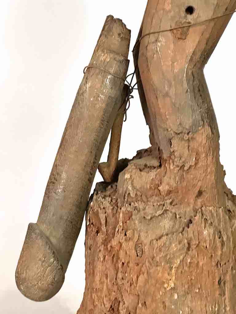 The Niger Bend - Venta al por mayor Escultura - Estatua de fetiche de fertilidad del pene articulado masculino con fuente vintage |11