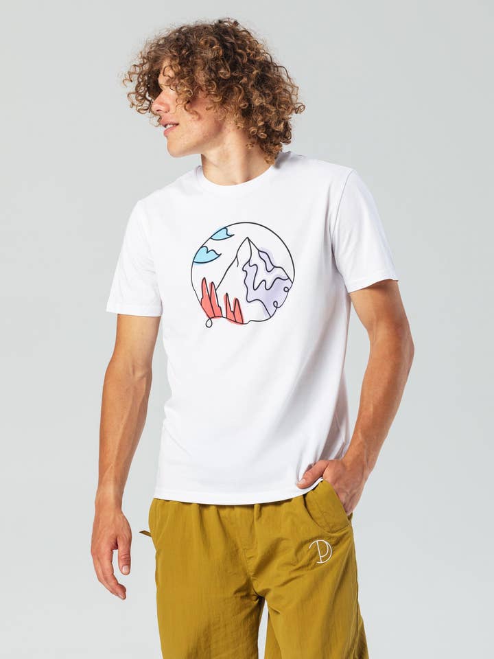 White Landscape T-Shirt for wholesale on Faire
