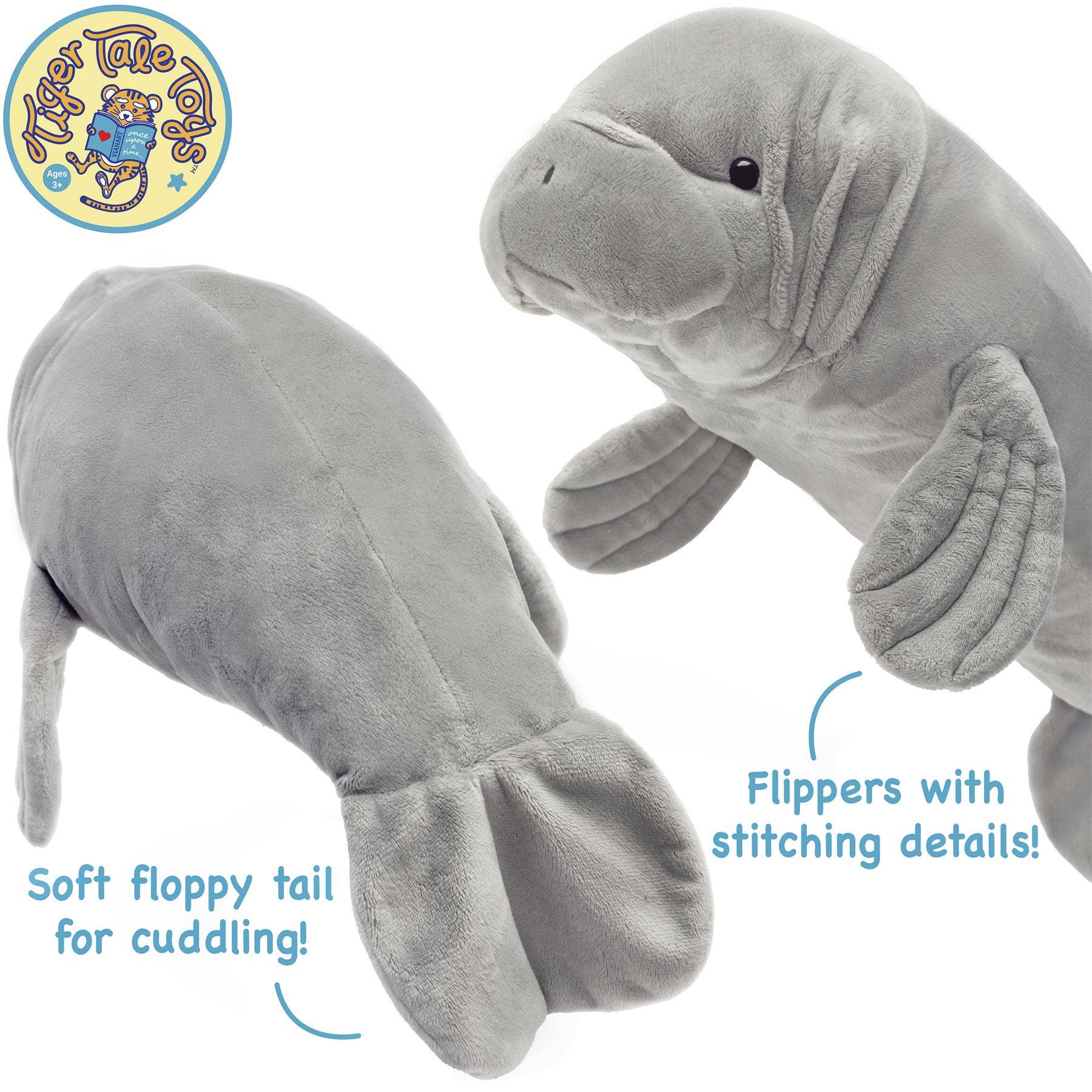 VIAHART Toy Co. - Wholesale Stuffed/Plush Toy - Kids & Baby - Morgan The Manatee | 21 Inch Stuffed Animal Plush | By Tiger1