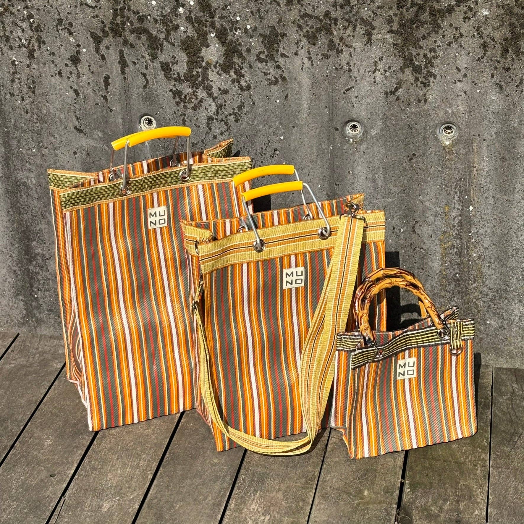 Muno - Wholesale Tote Bag - Women's - Recycled Nylon Tote Bag Sunset Stripe3