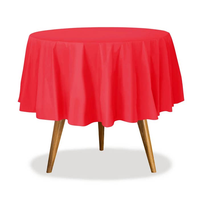 EcoQuality - Wholesale Tablecloth - 84" Round Tablecover – Stylish Disposable in Vibrant Colors9