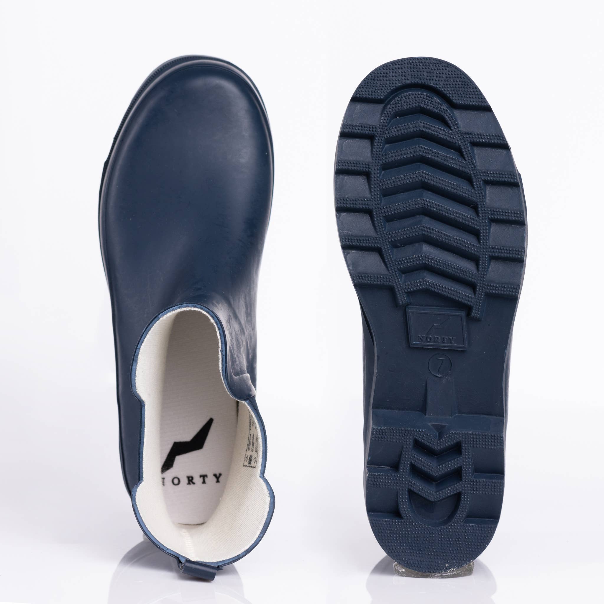 Eastern Off Price – Engroshandel Gummistøvler – Kvinder – NORTY damestøvler i naturgummi til ankler, 15 cm, navy mat1