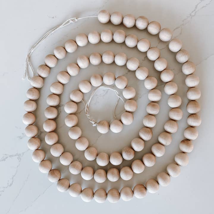 6ft Wood Bead Garland for wholesale by sonder & wolf
