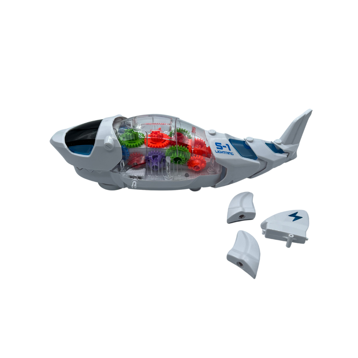 K & S WHOLESALE INC – Engroshandel Elektronisk legetøj - Børn og baby – Gear Robot elektrisk haj m/lys og musik 36CT2