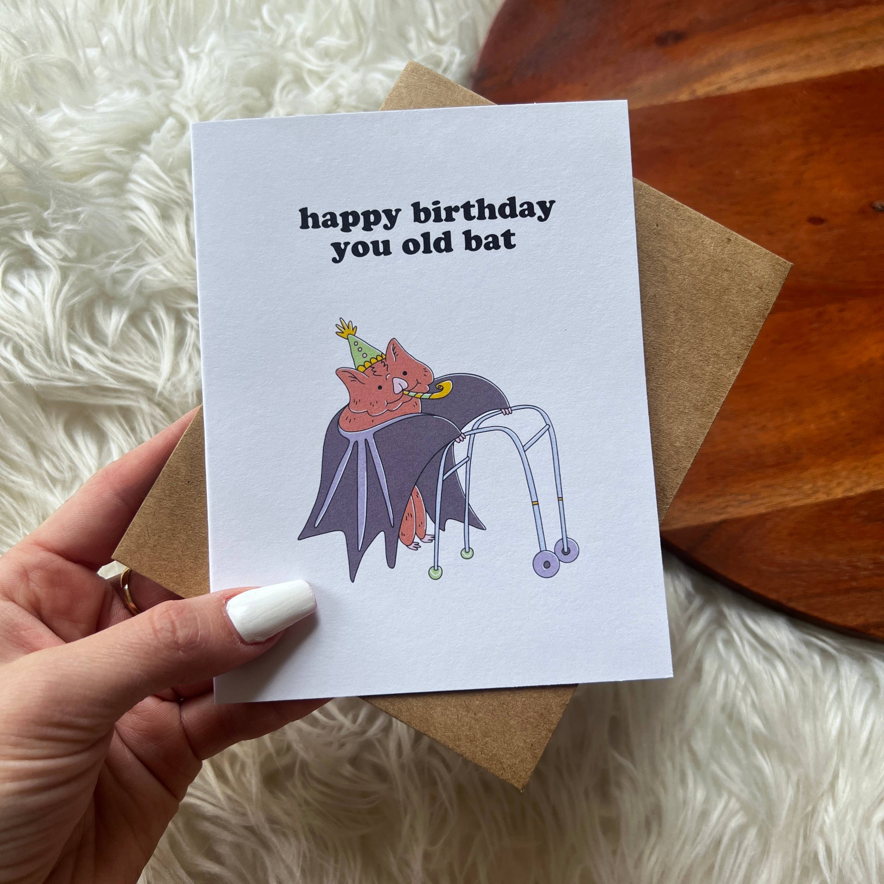Big Moods - Wholesale Birthday Card - "Happy Birthday You Old Bat" Birthday Card2