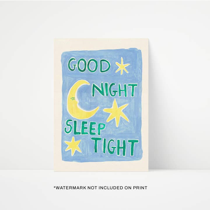 Good Night Sleep Tight Print for wholesale by Proper Good