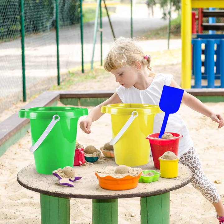 4E's Novelty - Wholesale Beach/Pool Toy - Kids & Baby - 7" Beach Buckets & Shovels Set - Strong Sand Toys for Kids2