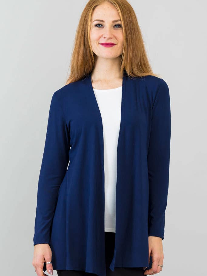 Chopra Jacket, Indigo, Bamboo for wholesale by Blue Sky Clothing Co LLC