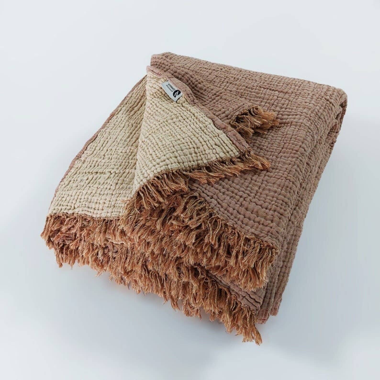 Aseel Buy Good - Wholesale Throw Blanket - Throw blanket Cotton Large Size Camel Color1