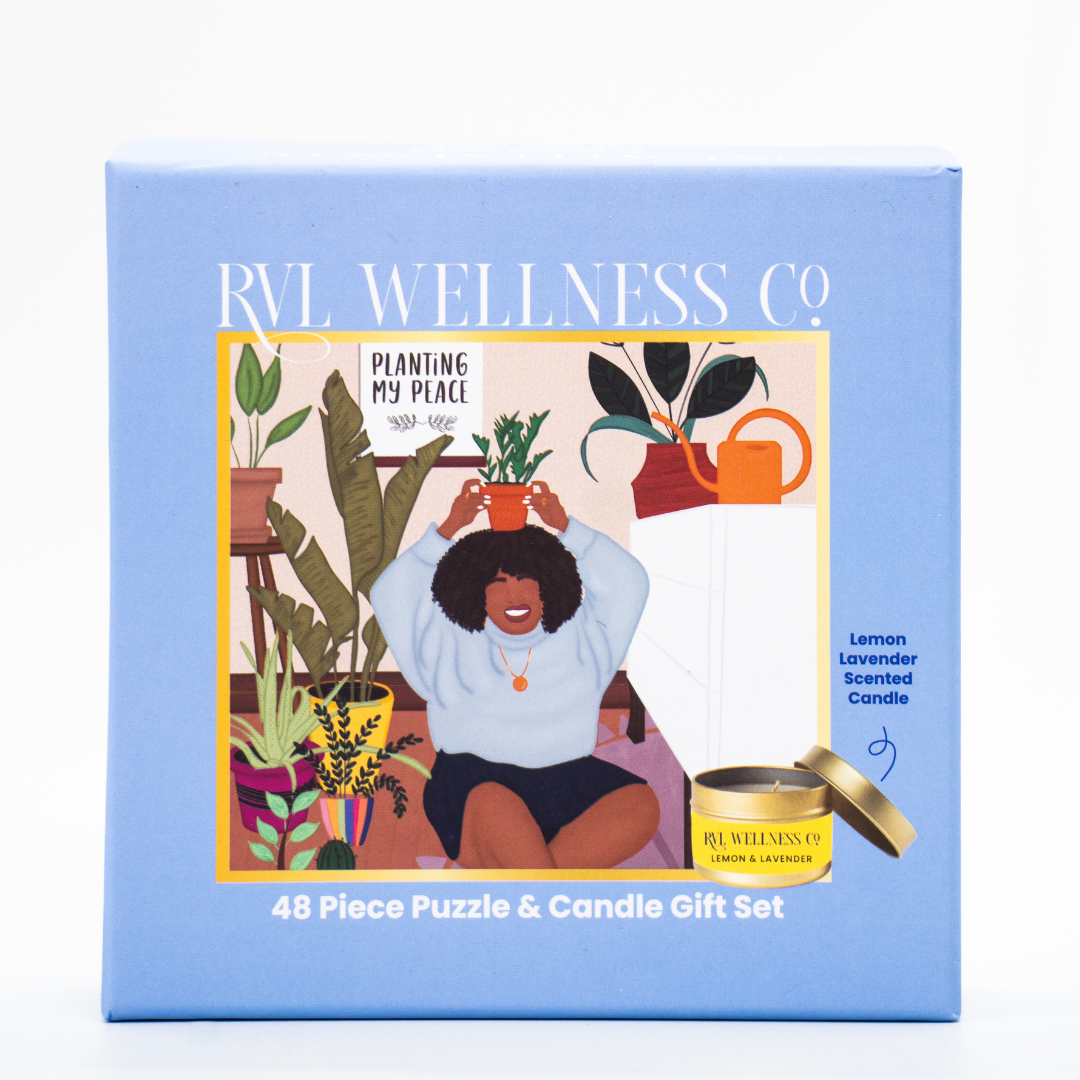 RVL Wellness Co. - Wholesale Puzzle - Adult - Planting Peace | 48 Piece Puzzle & Candle Gift Set3
