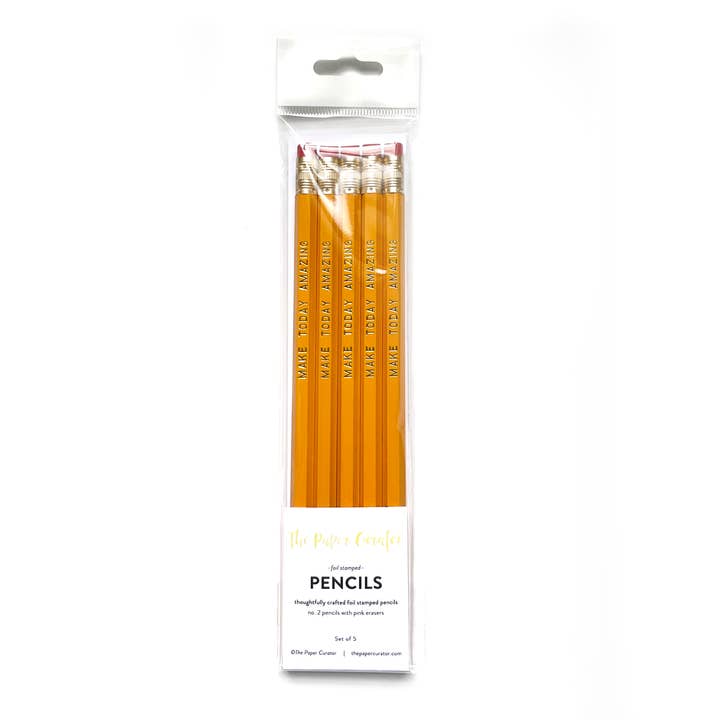 Make Today Amazing Pencil Set for wholesale by The Paper Curator