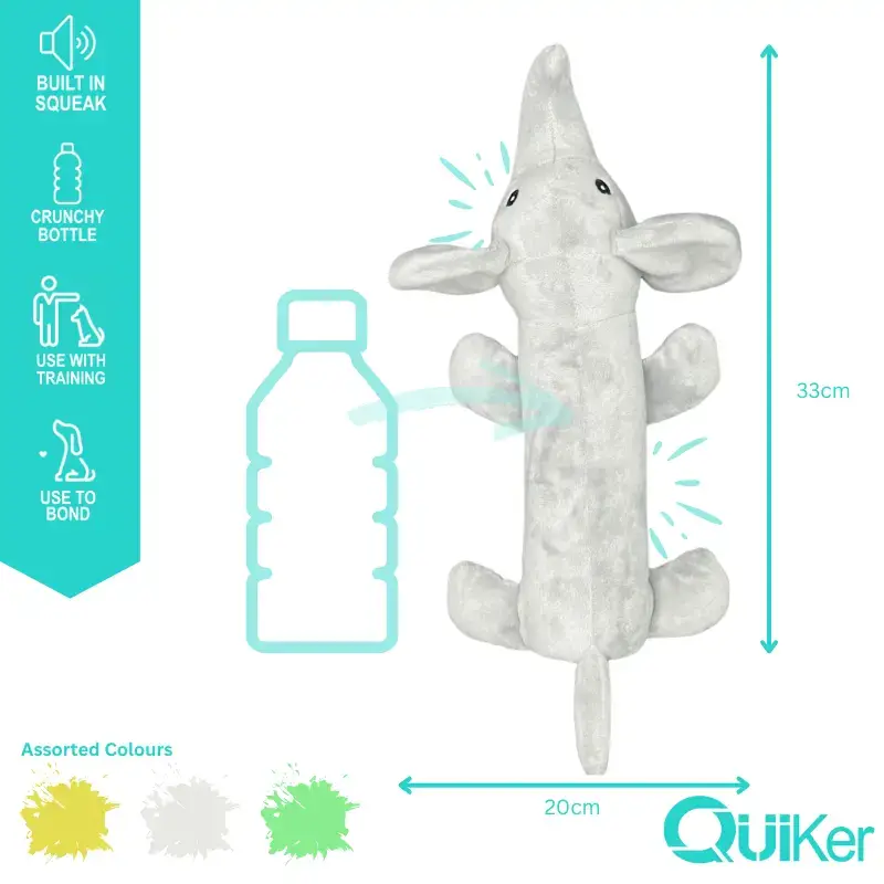 Quiker Pet Products – wholesale Pet plush toy – Dog – Bottle Crunch Creatures Dog Toy - 72 Pack Outer2