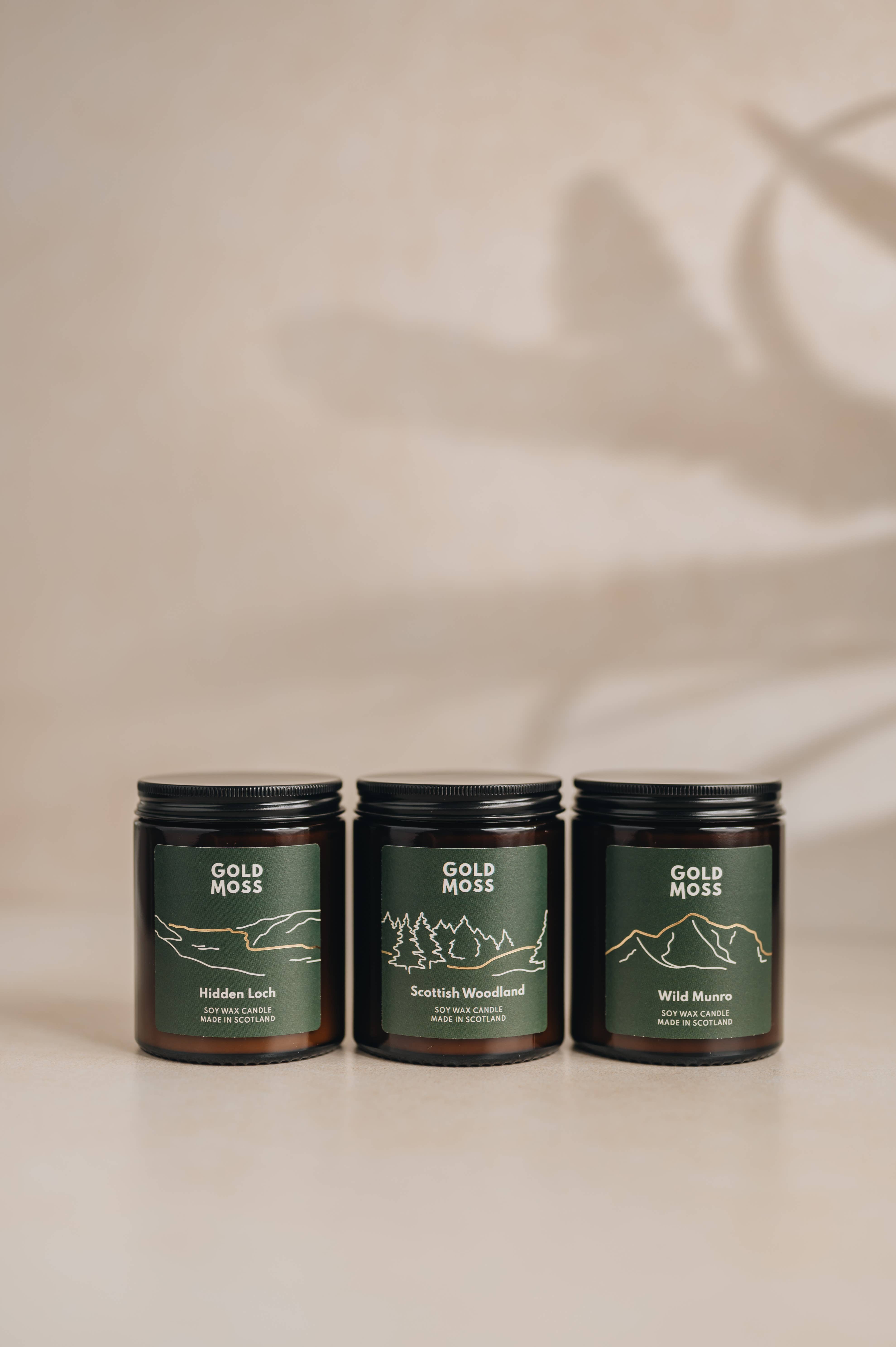 Gold Moss – wholesale Jar/filled candle – Hidden Loch | Soy Wax Candle | Regular 40 Hours2