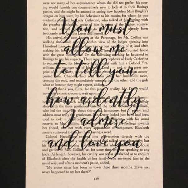 Book Page Art – Engroshandel Kunsttryk – Stolthed & Fordomme: Beundre dig1