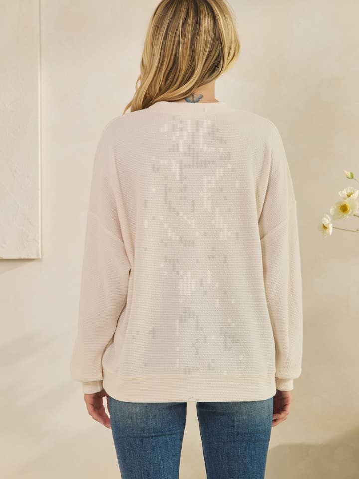 Tres Bien, Inc - Wholesale Tunic - Women's - T-42083-"TENNESSEE" CLOUDY KNIT LONG SLEEVE GRAPHIC TOP4