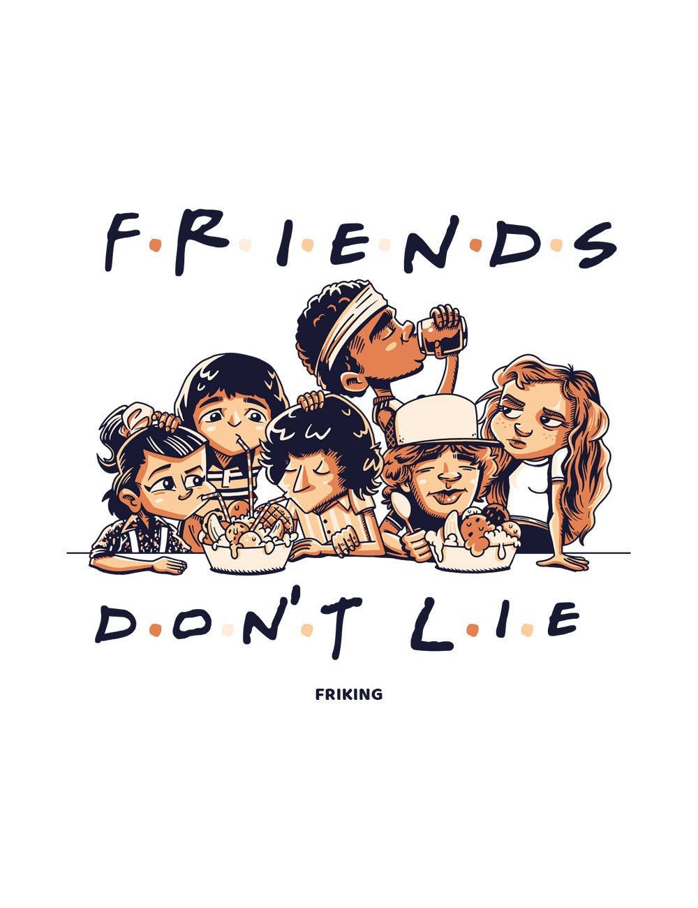 Blank T-shirt manches courtes Stranger Friends pour femmes, taille 22 en vente sur Faire2