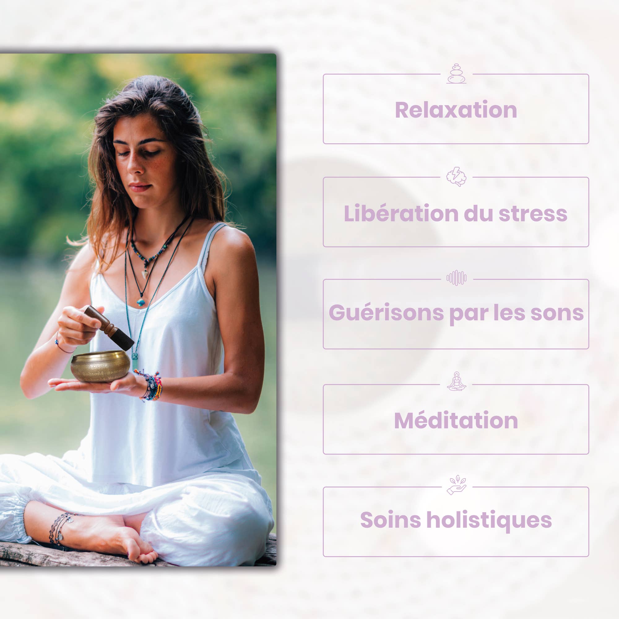 Vibratis - Vente Accessoire de méditation - Bol tibétain artisanal mantra - Fabriqué au Népal1