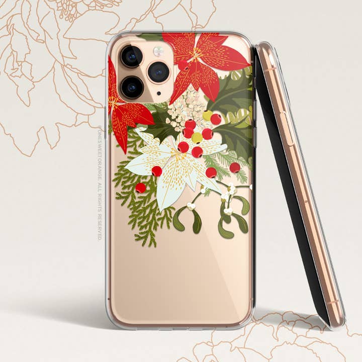 iPhone Christmas Floral Funda para venta al por mayor de Onesweetorange