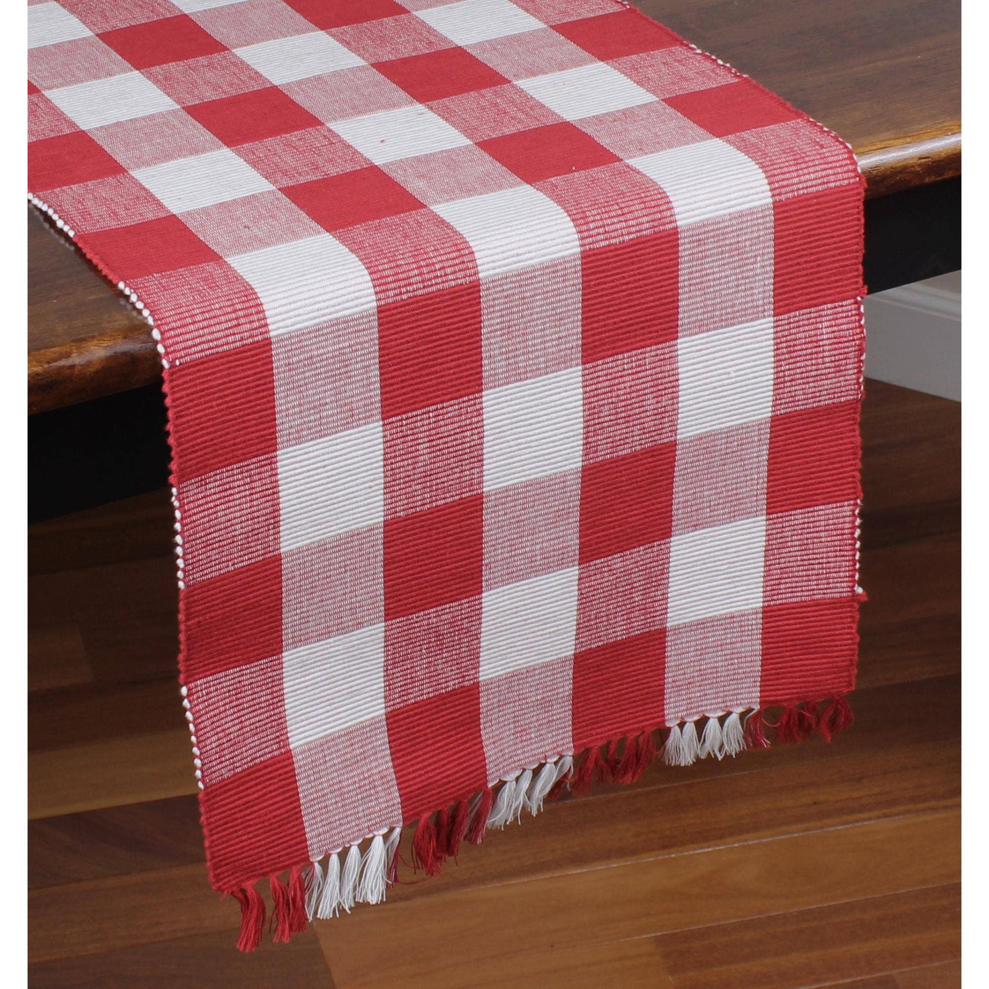 Home Collections by Raghu - Vente Chemins de table - Chemin de table Buffalo Check rouge cramoisi 14 x 451