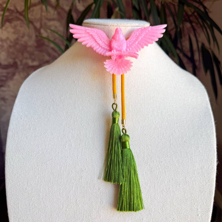 Eagle Bolo Stardust Pink with Golden Yellow & Olive for wholesale by Rahya Jewelry Design
