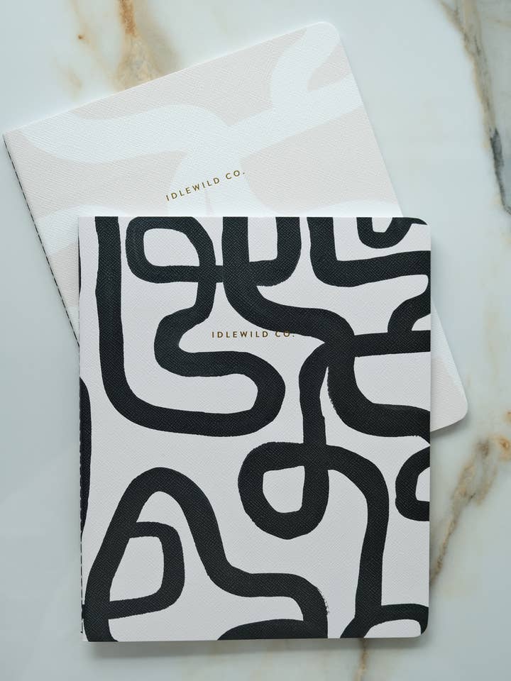 Cuaderno Dúo | Garabato en Blanco y Negro para venta al por mayor de Idlewild Co.