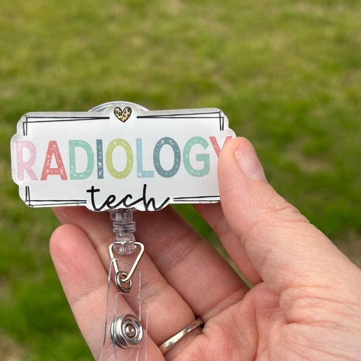 Porte-badge de technicien en radiologie – Porte-identité acrylique mignon pour la vente par Hello Darling Designs