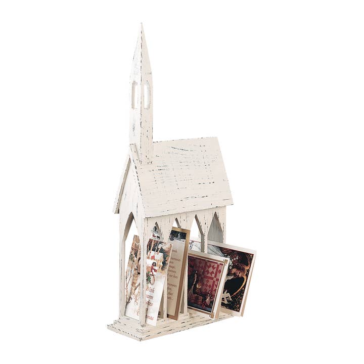 C&F Home - Wholesale Christmas Decoration - Church Christmas Card Holder
