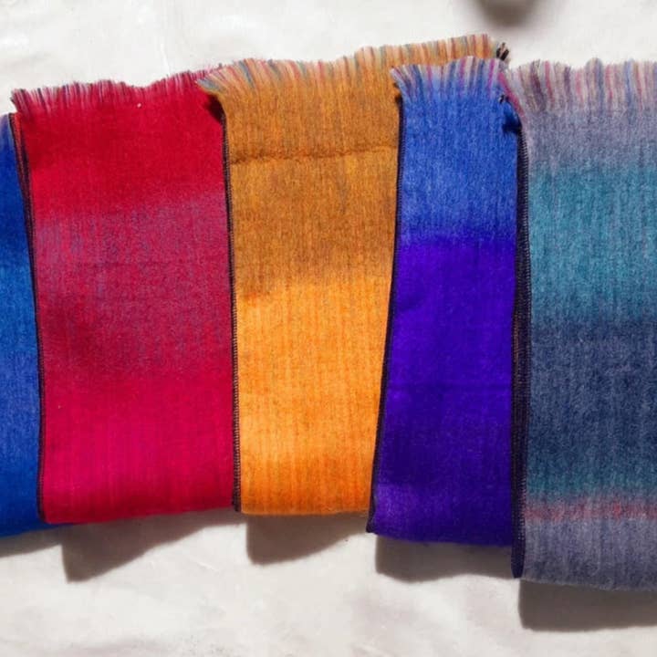 Artisanal SCARVES, UNISEX, MULTICOLOR, 76" x 11" for wholesale by Treasure of ANDES
