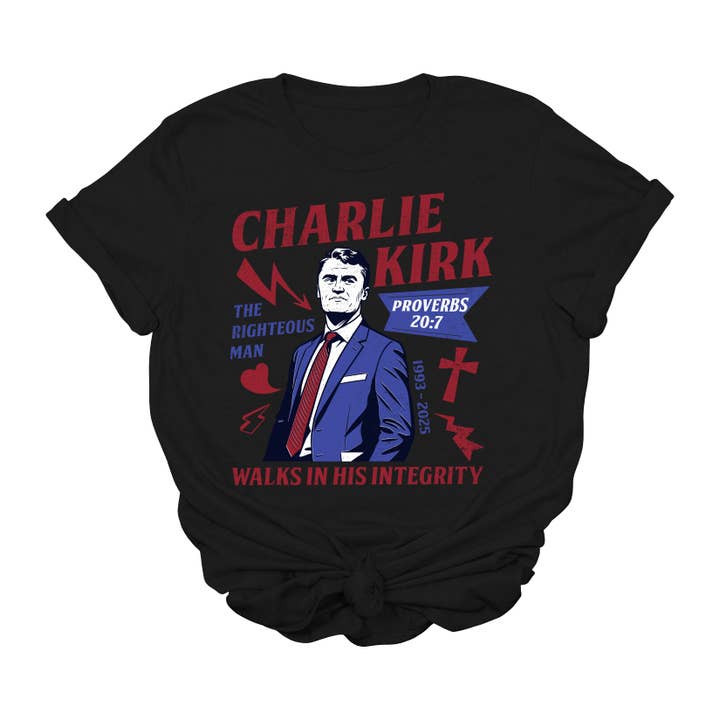 Camiseta de Charlie Kirk El Hombre Justo – Camiseta Patriótica para venta al por mayor de House of Savvy