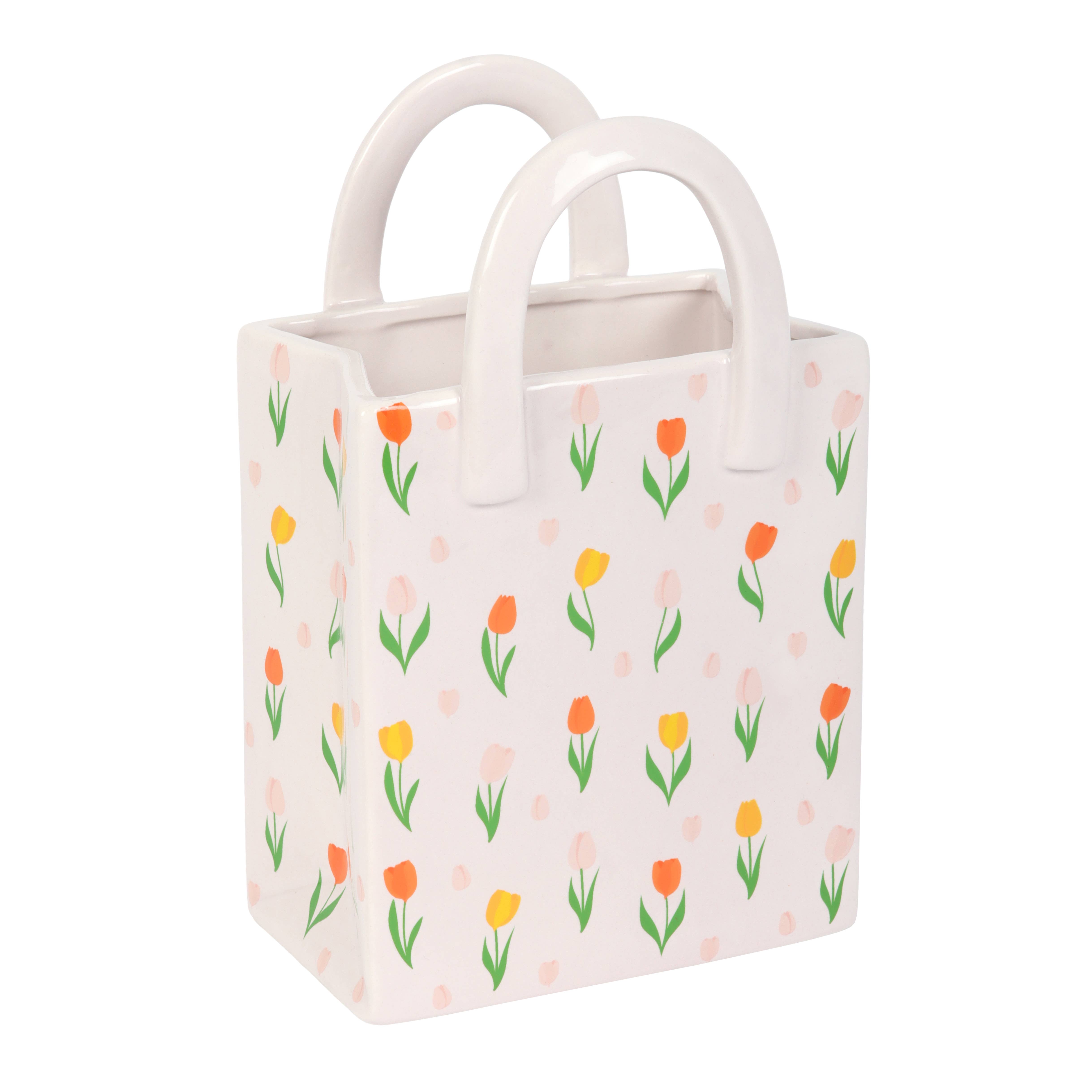 Nibble Distributors Ltd - Wholesale Vase - Tulip Print Bag flower vase1