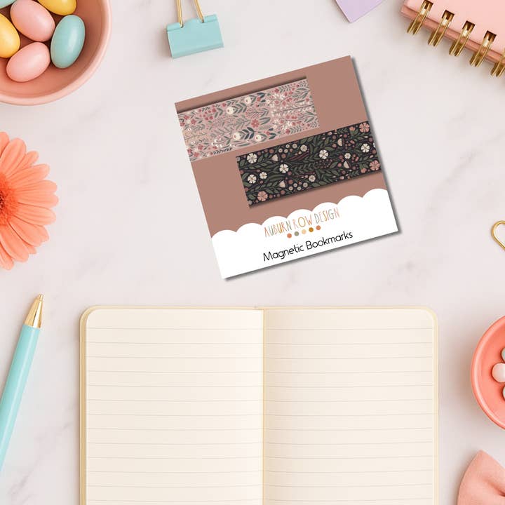 Auburn Row Design – Großhandel Lesezeichen – Cottagecore Blumen Magnet-Lesezeichen-Set6