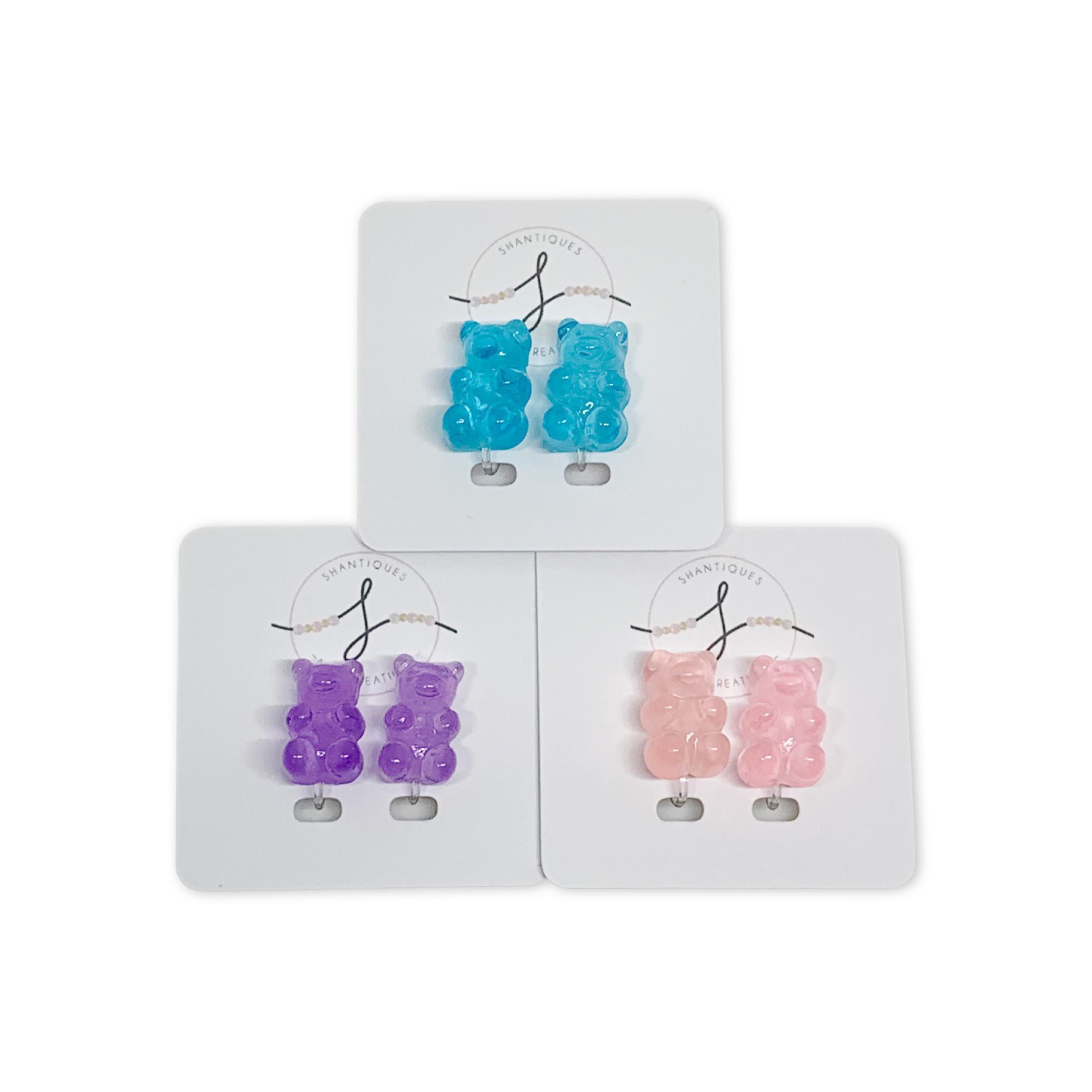 Shantiques Mini Creations - Vendita all'ingrosso Orecchini a bottone - Orecchini a orsetti gommosi6