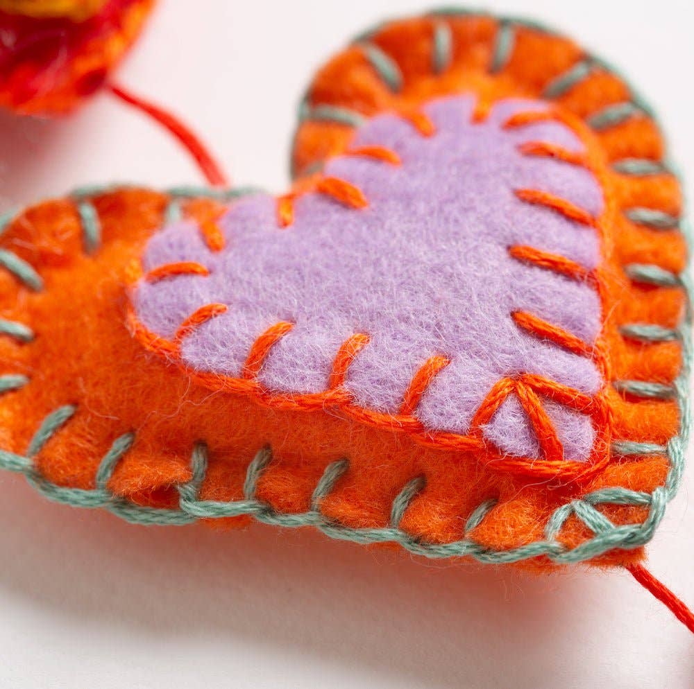 Wool Couture Company - Wholesale Craft Sewing Kit - Handful of Hearts Felt Craft Kit6