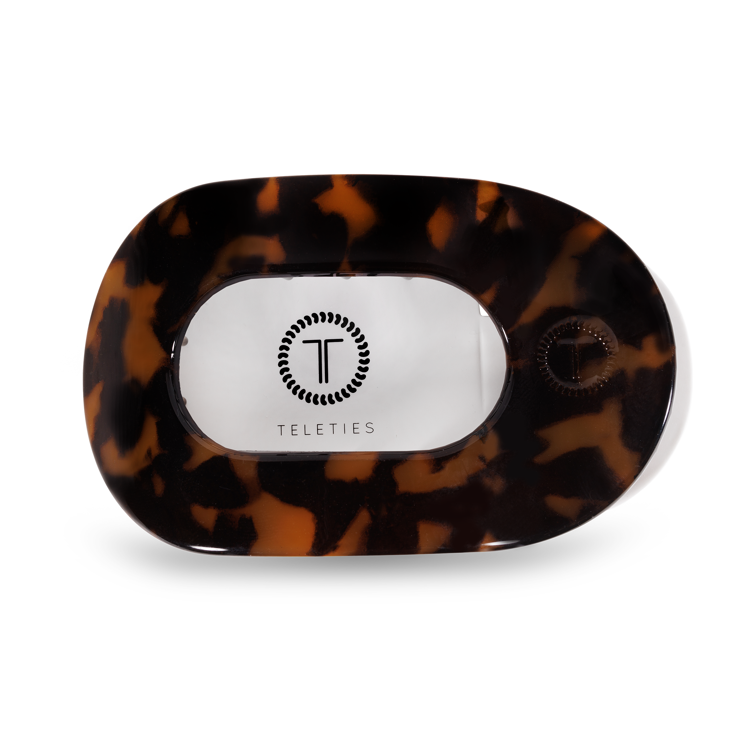 TELETIES – wholesale Hårklämma - Dam – Rund platt hårklämma | Stor | Sköldpadda1