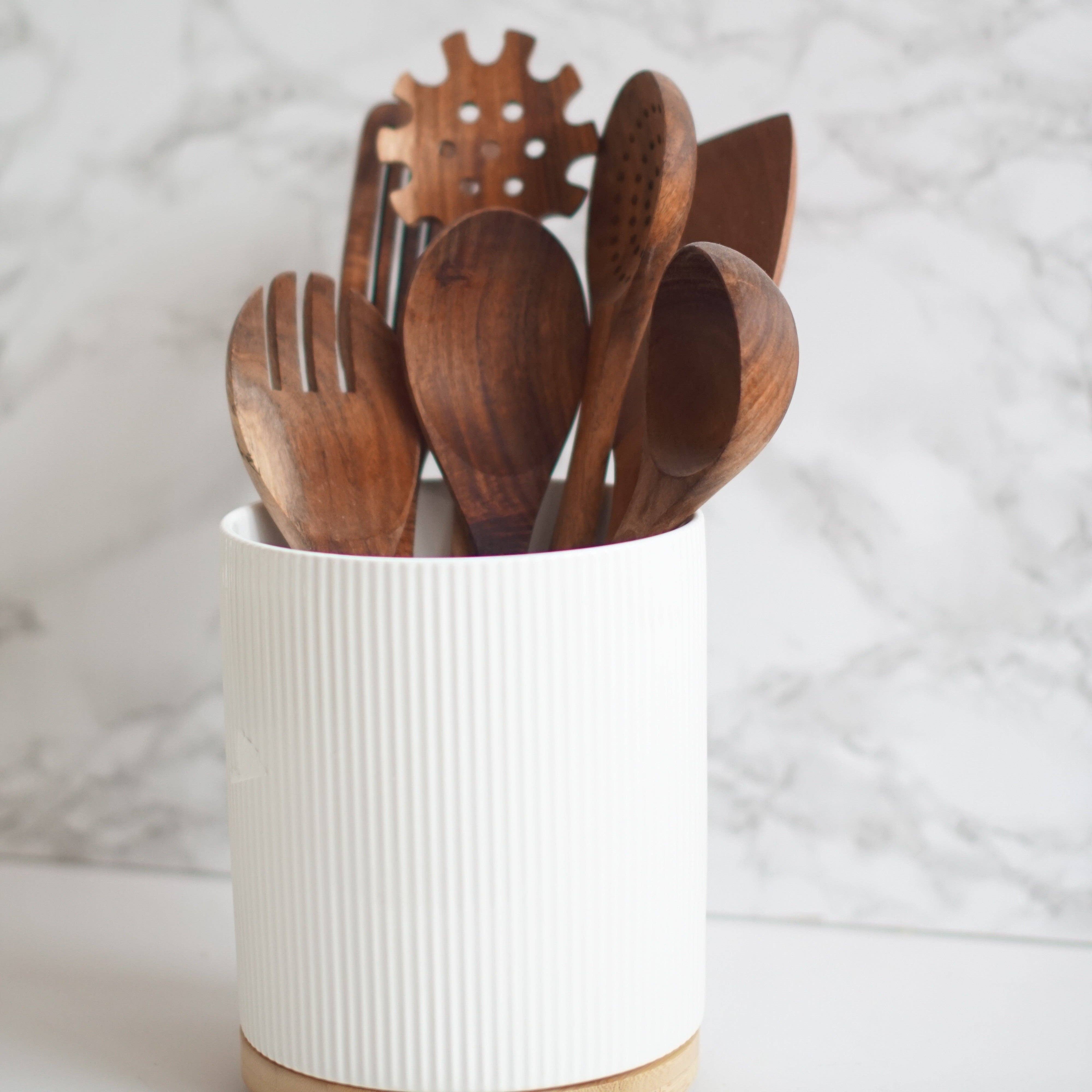 So At Nature – wholesale Kitchen utensil set – Wooden Kitchen Utensils Set And Rotating Pot5