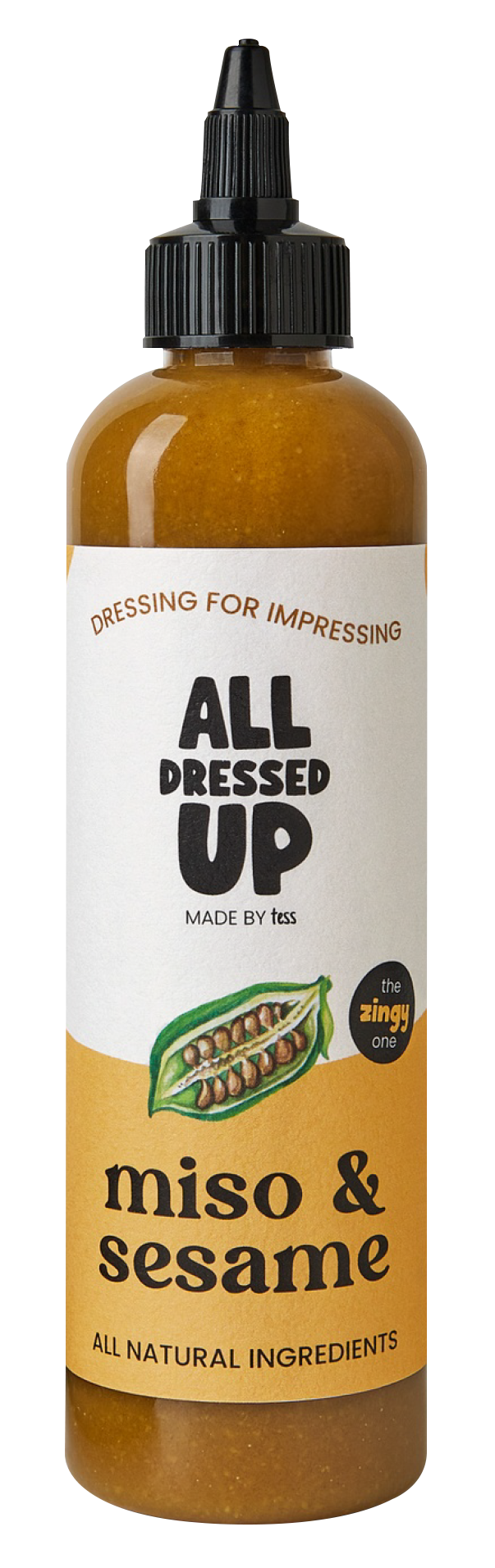 All Dressed Up Dressings – wholesale Salad dressing – Miso & Sesame 250ml2