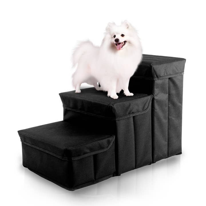 Precious Tails - Vente Escalier et rampe – chat et chien - Étapes de rangement pliables Home Base en 3 étapes pour animaux de compagnie24