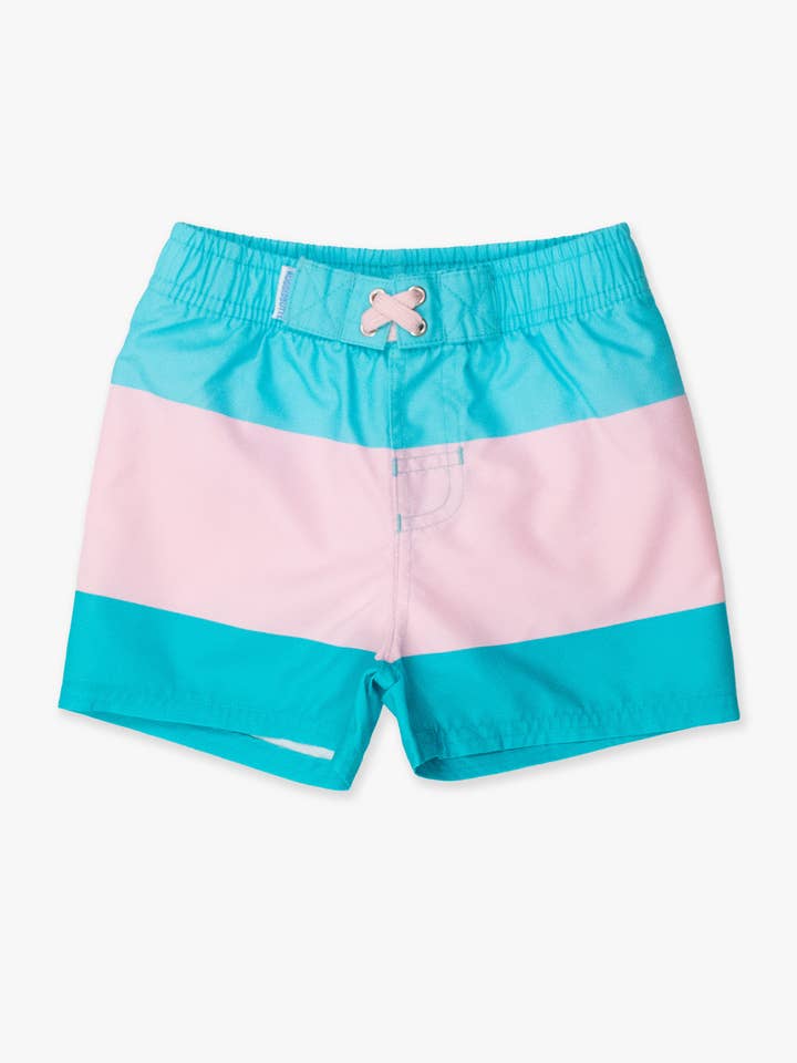 Boys Neon Pool Party Color Block Swim Trunks
for wholesale by RuffleButts + RuggedButts