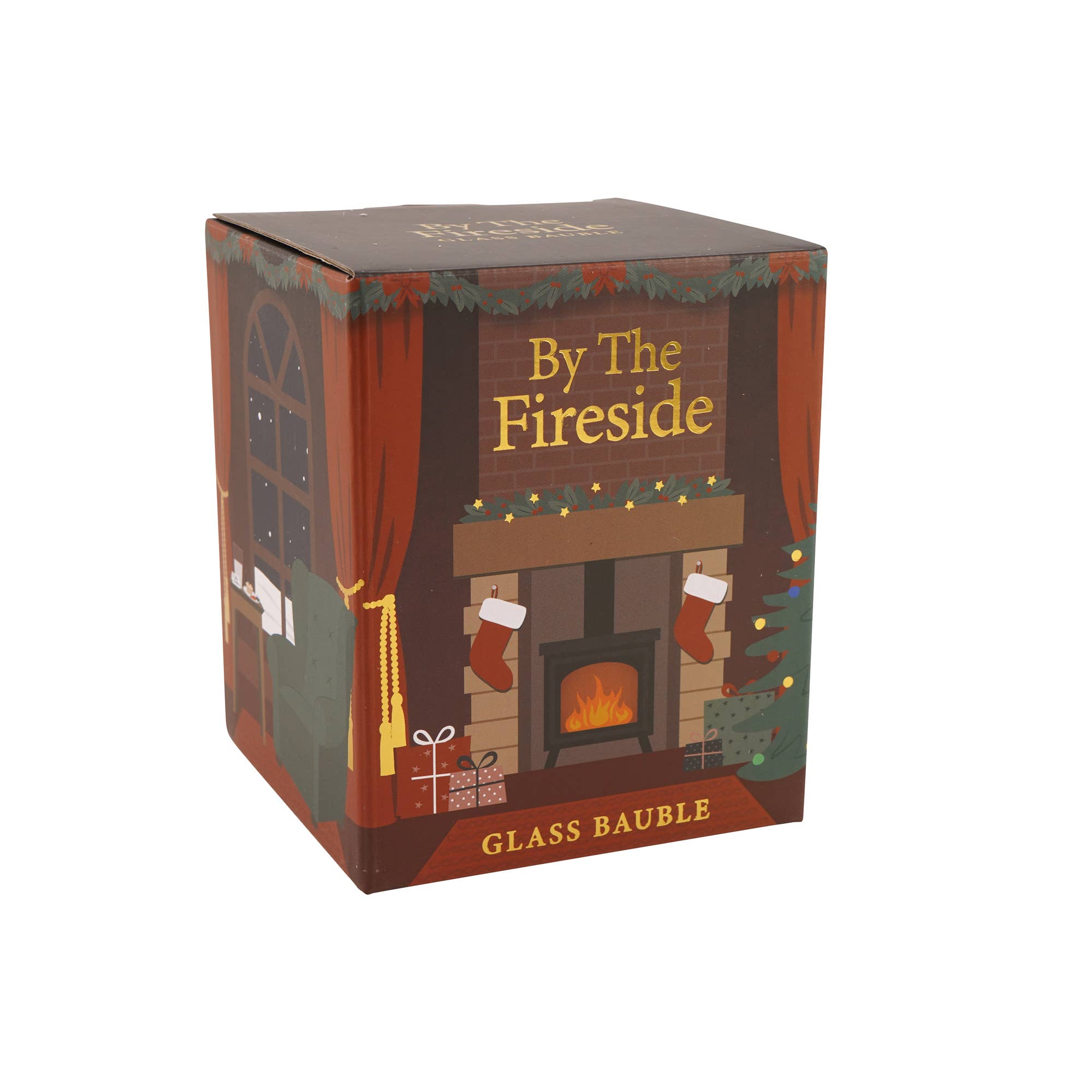 CGB Giftware - Wholesale Ornament - Glass Bauble Fireplace 'First Christmas As Mr & Mrs'2