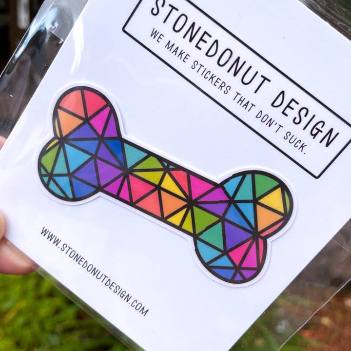 Stone Donut Design, LLC - Wholesale Sticker - Gem Dog Bone Vinyl Sticker3