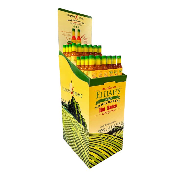 Elijah's Xtreme Gourmet Sauces - Wholesale Retailer Display - Food & Drink - Elijah's Xtreme Floor Display - Holds 48 Bottles2