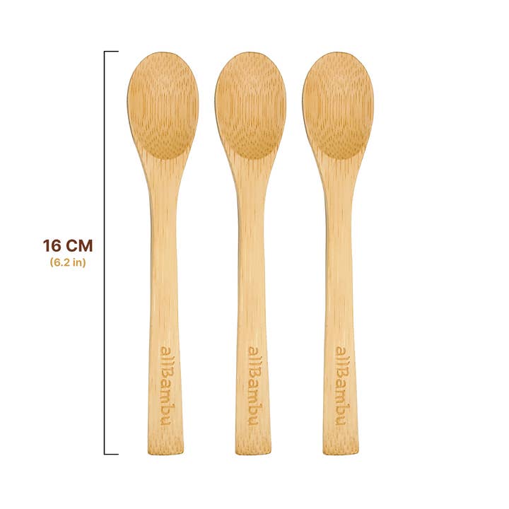 allBambu Inc - Wholesale Table spoon (cutlery) - Bamboo Teaspoon - 16cm3