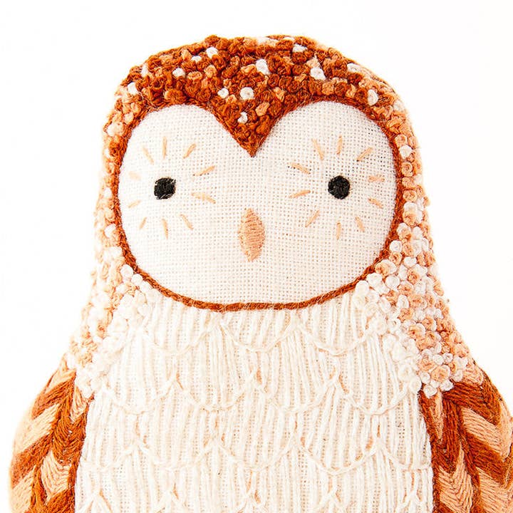 Kiriki Press - Wholesale Embroidery/Cross Stitch Supplies - Barn Owl - Embroidery Kit