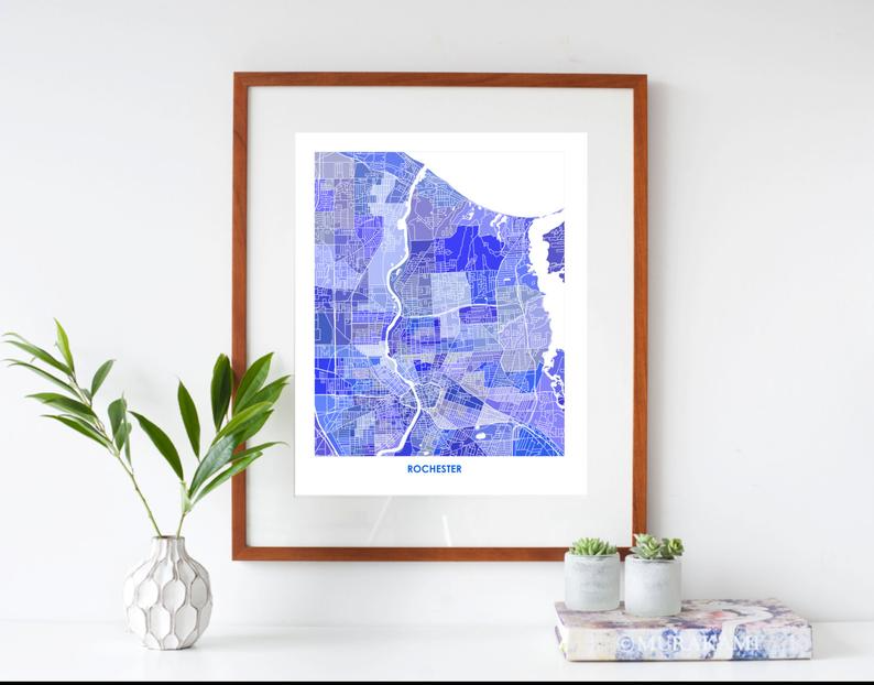 Juanita's Adventures - Wholesale Art Print - Juanitas Rochester NY Map Print3
