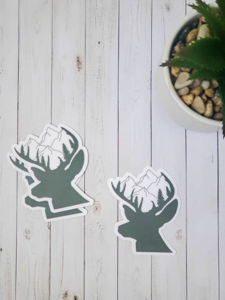 pegatina de ciervo de montaña para venta al por mayor de Vienna Design LLC