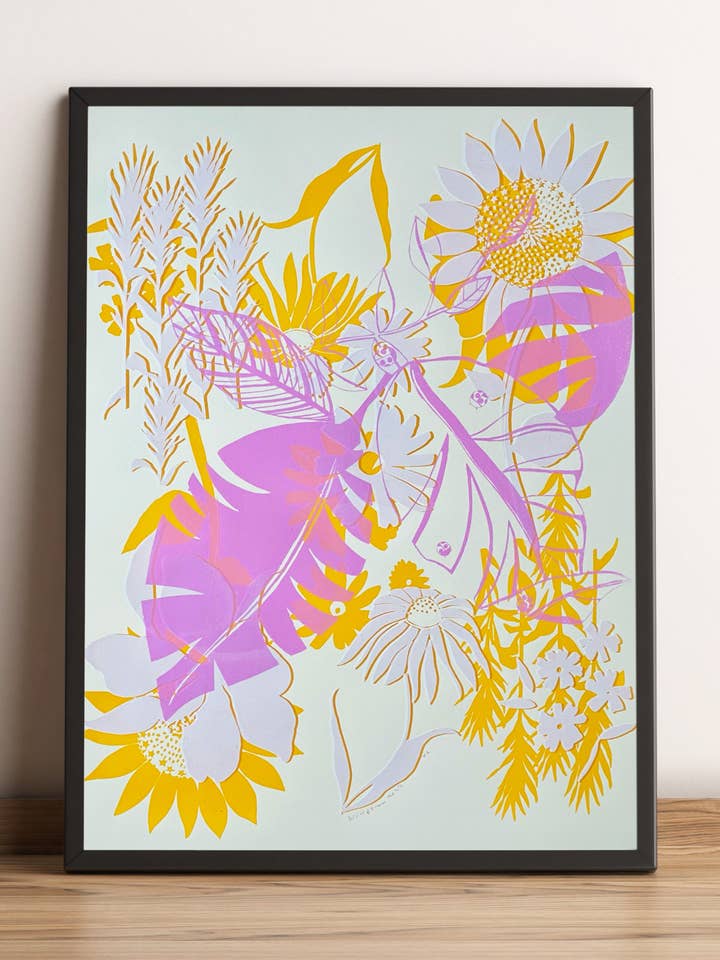 Wildflower Art Print *unframed for wholesale by VICTROLA DESIGN