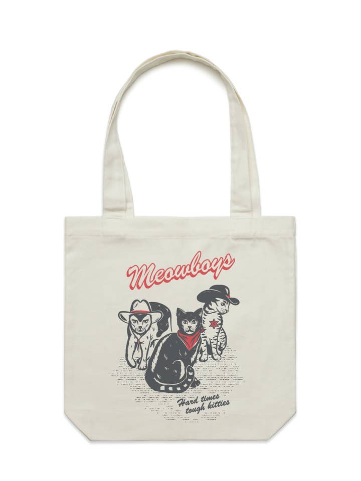 Meowboys Western Tote Bag for wholesale by Shop Good