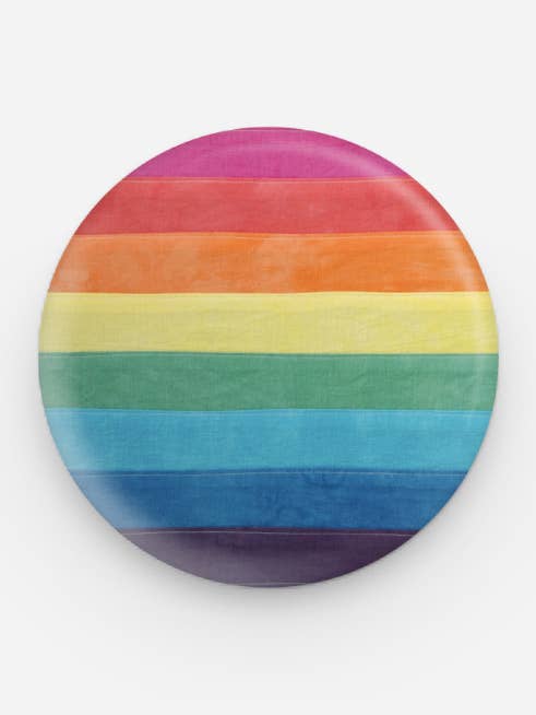 1.25" Pin - Original Gilbert Baker Rainbow Pride Flag for wholesale by Coyotesnout