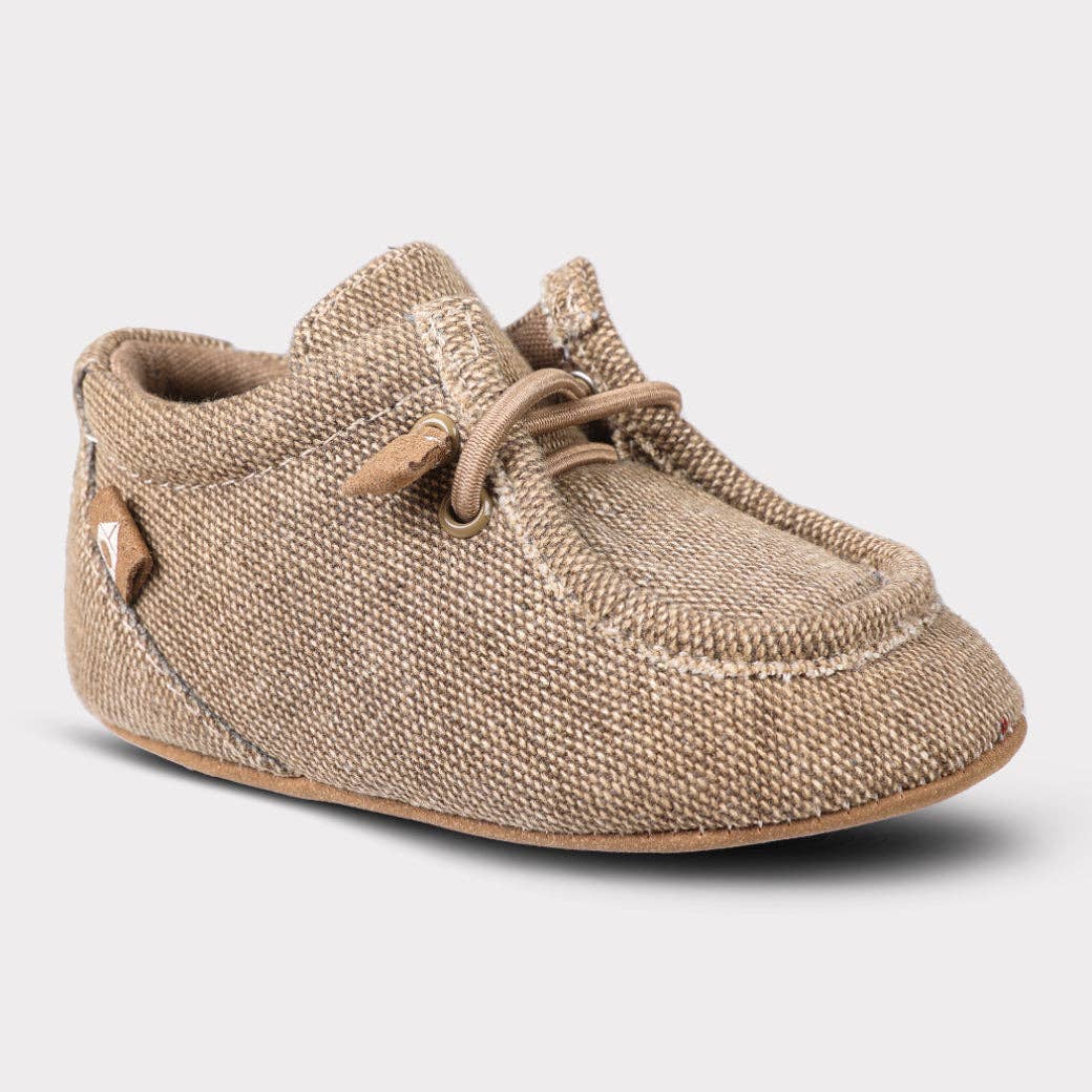 Khaki Parker Boys Slip-On Crib Shoe for wholesale on Faire2